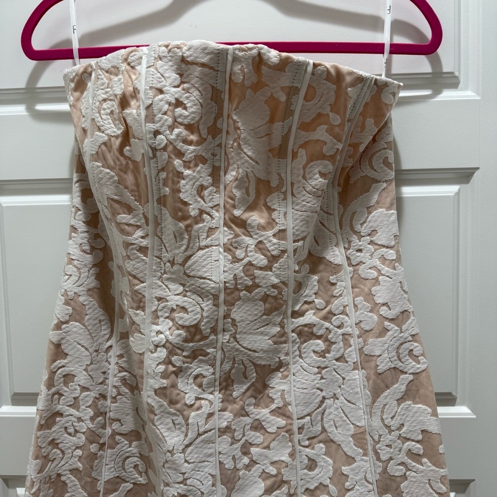 Lulu’s NWT Hold My Heart Forever White Embroidered Strapless Maxi Dress Bride - Picture 5 of 13